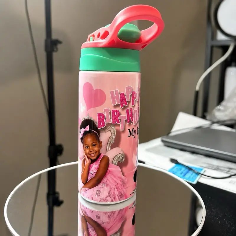 Create a one-of-a-kind 12oz tumbler for your little one! Personalize it with any name and photo. Perfect for birthdays, school, daycare, and everyday use. Available for both boys and girls. Durable, lightweight, and a memorable gift they’ll love.