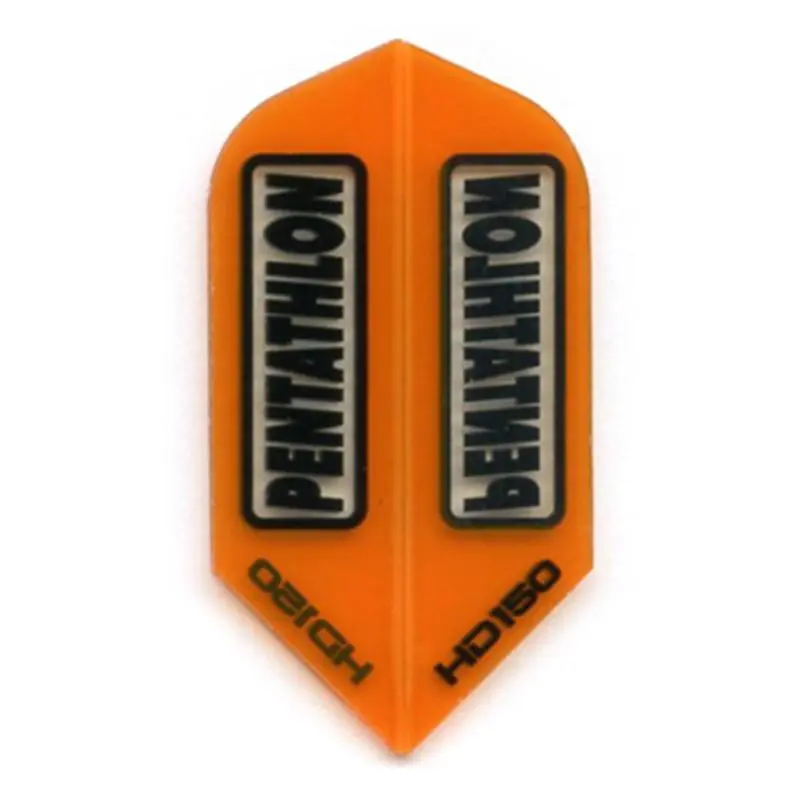 Pentathlon HD Darts Flights - 150 Micron Thick, Slim Shape, Heavy Duty, Assorted Colors and Shapes, High-Quality Darts Equipment with Choking Hazard Warning, Dart Flights Slim