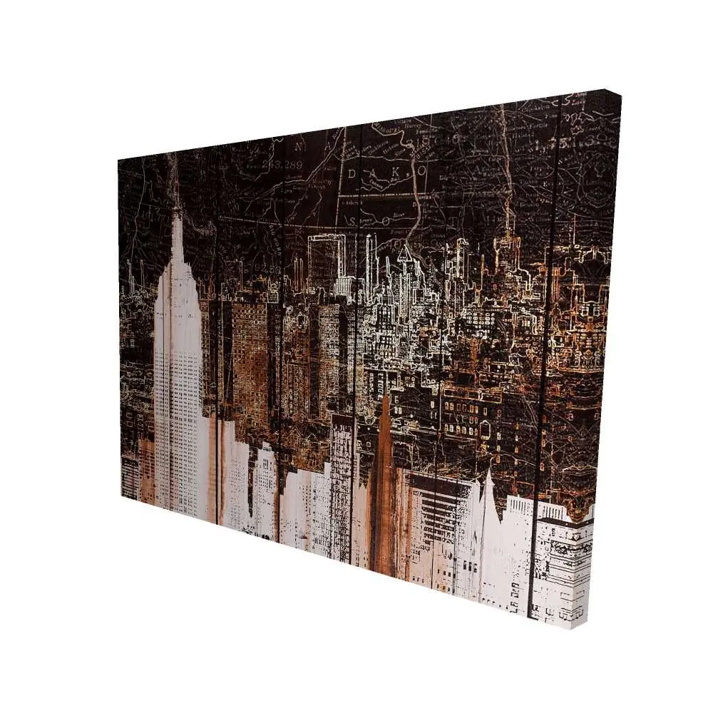 212 MAIN High-Detail York Empire City Skyline Hyperrealism Wall Art - 36x48 in High-Def Print, Urban Detail, Vivid Colors, Artistic Home Decor Wall Poster for Room Decoration & Gifting, Hyperrealism Wall Arts
