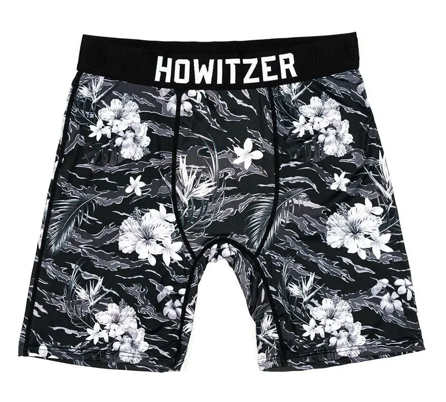 Howitzer Clothing Men's Stylish Fashion Menswear Boxer Briefs - Floral Tiger Print, Spandex-Mesh Fabric