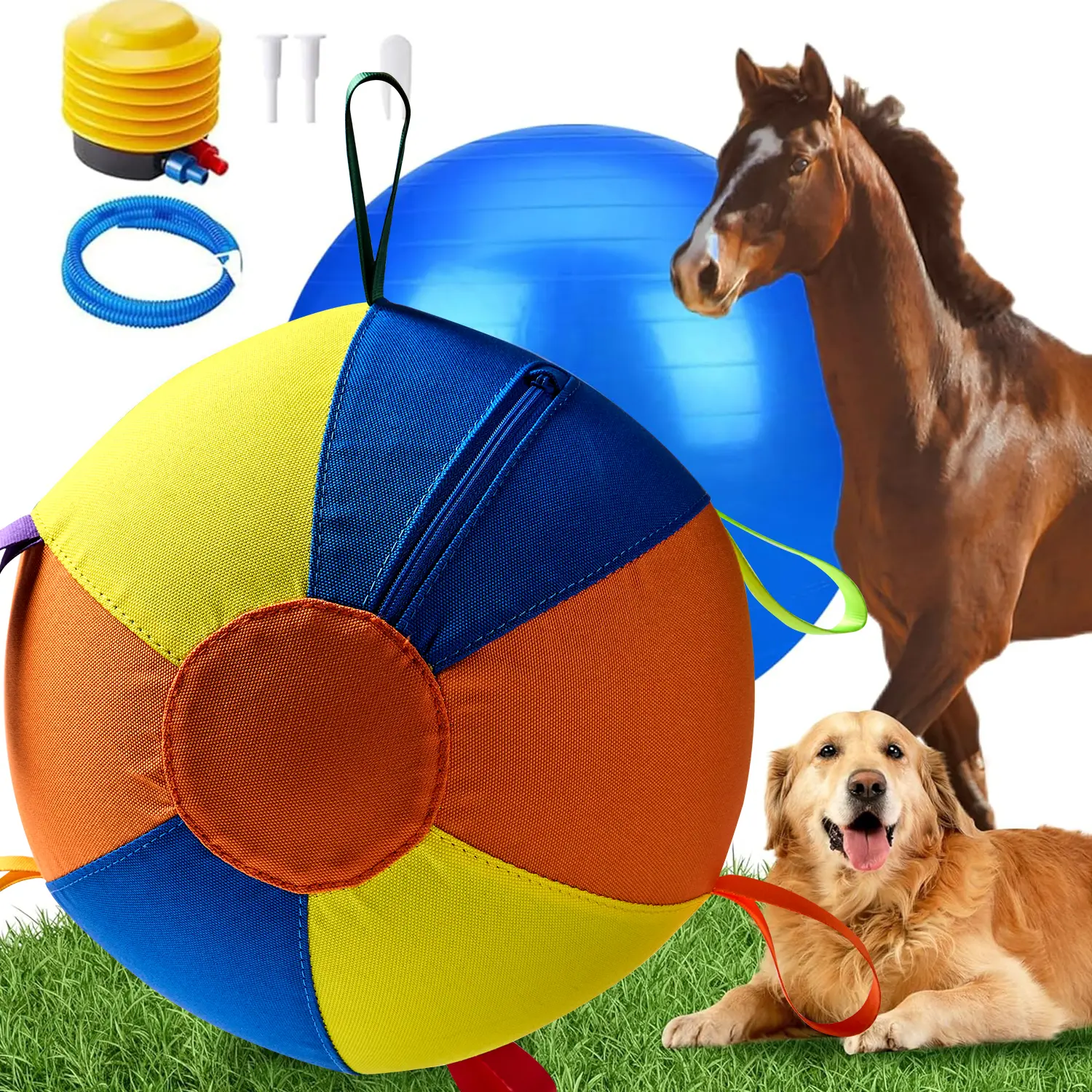 Large Dog Herding Ball Toy, Durable Interactive Exercise & Outdoor Training Item for Australian Shepherds, Mother's Day Gift(Ball Toys Included), Ball Toy Balls