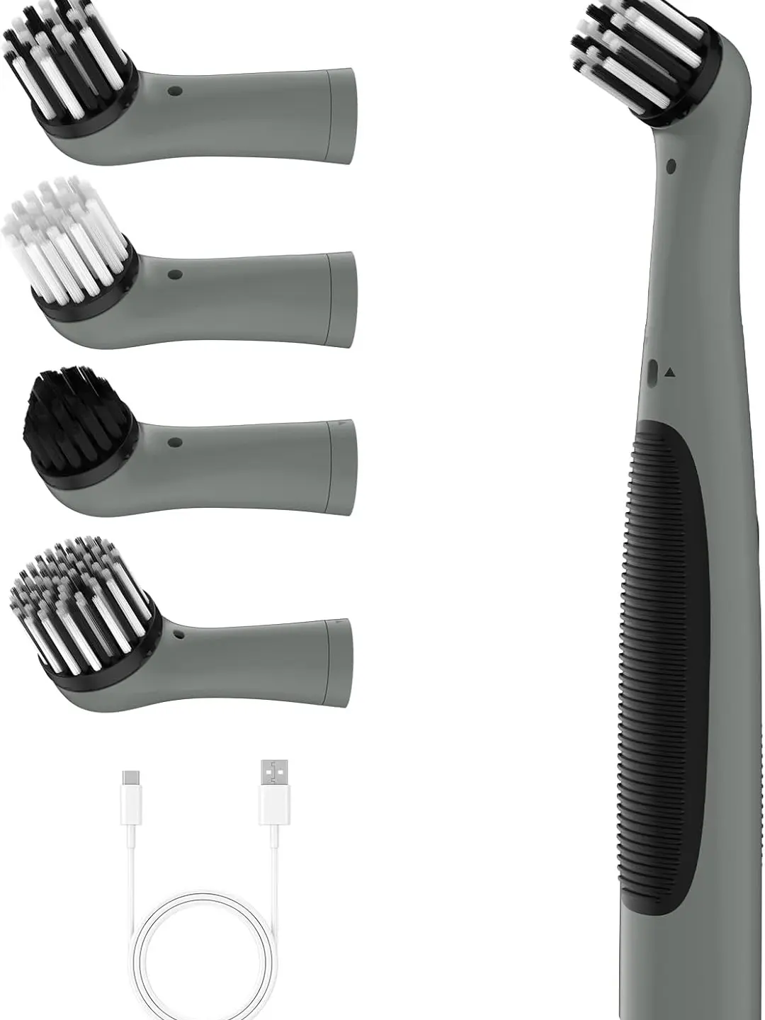 Summer Spring Gifts Rechargeable Electric Cleaning Brush with 4 in 1 Multiple Brush Heads and USB Cable, Indoor Household Cordless Motorized Brush