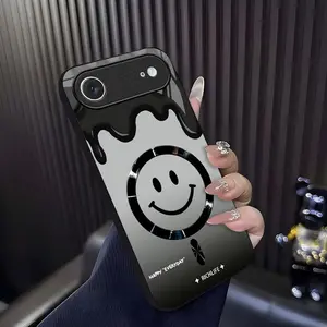 Drip Smiley Face Chrome MagSafe Case for [iPhone 17 Air], Richlife Edition Protective Cover 952