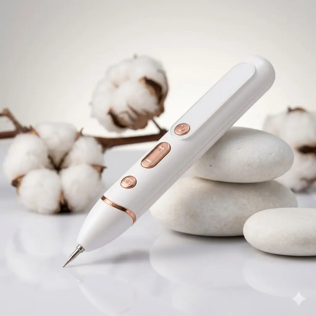 Rechargeable Lightweight Facial Beauty Pen - Adjustable Blackhead & Pore Care Tool with Mixed Replacement Accessories for Daily Cosmetic Care
