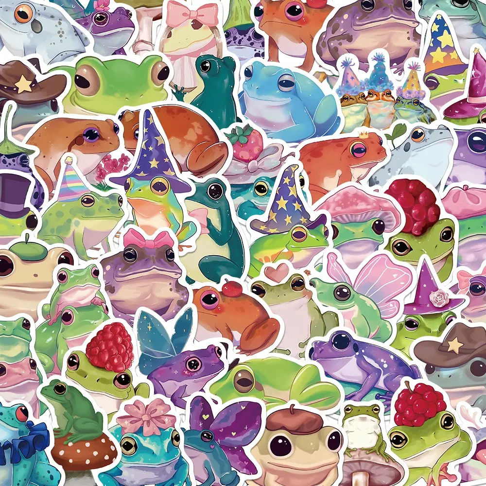 50 Cartoon Frog Fairy Graffiti Stickers Decorative Guitar Notebook Luggage DIY Sticker Packs, Flat Sticker Type, No Ca Prop 65 Warning