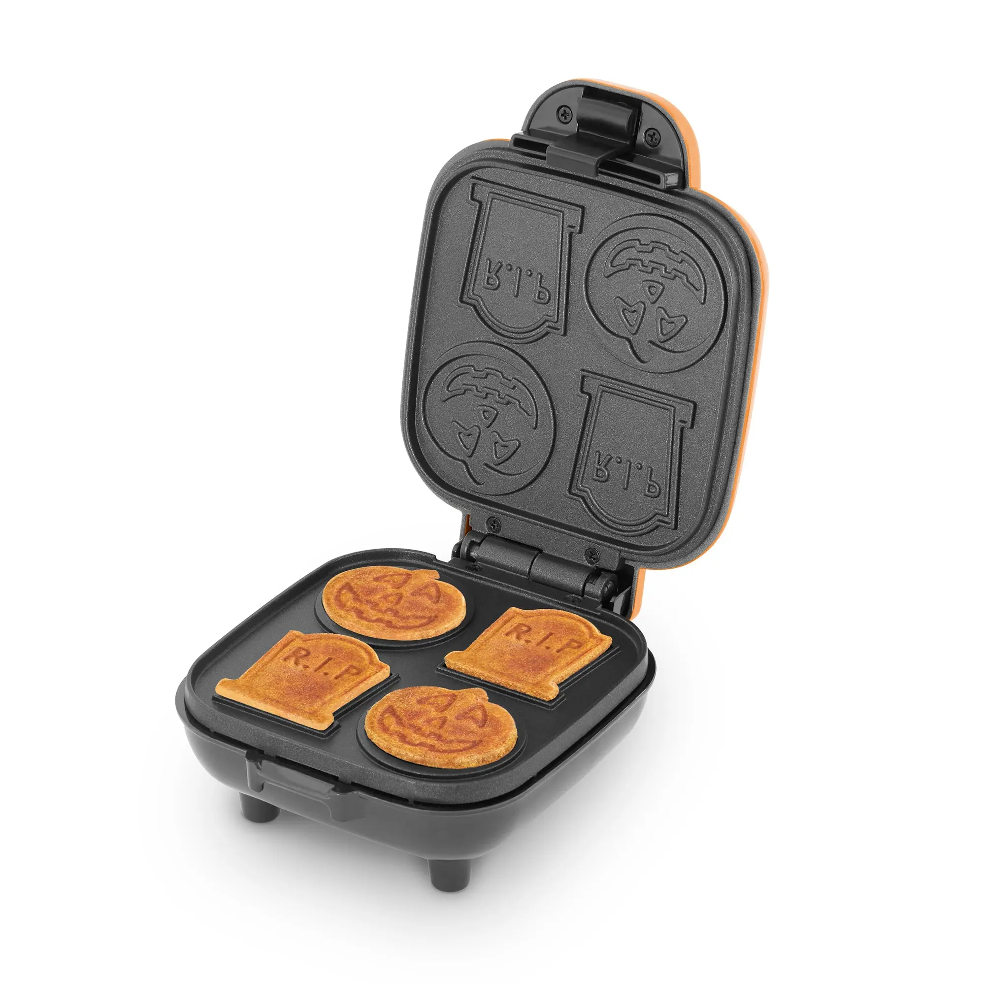 DASH Halloween Compact Nonstick Mini Canine Treat Maker - Kitchen Appliance with Quick Heating, Easy Cleaning, Wipe-Clean Plates, Jack-O-Lantern & Tombstone Shapes, Natural Ingredients, 1-Step Setup, Recipe Booklet, Standard Plug