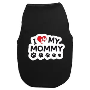 I Love My Mommy Personalized Letter Print Pet Vest, Casual Soft Comfortable Pet Clothes for Small Medium Puppy Dogs & Cats, Pet Supplies for Indoor Outdoor Wear