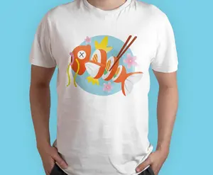 Sushi Magikarp High Quality Unisex T-Shirt, Holiday Gift, Comfortable T-Shirt, Multi Color Shirt.