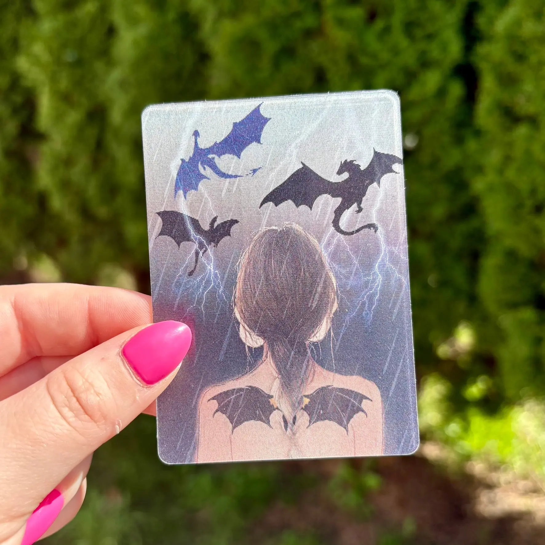 Fourth Wing-Inspired Lenticular Card – Day to Night Transformation