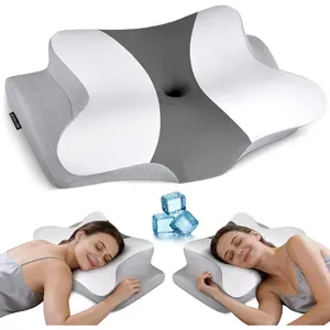 Ergonomic Contour Memory Foam Pillow Neck Pain Relief Support Pillow for Side Back Stomach Sleepers