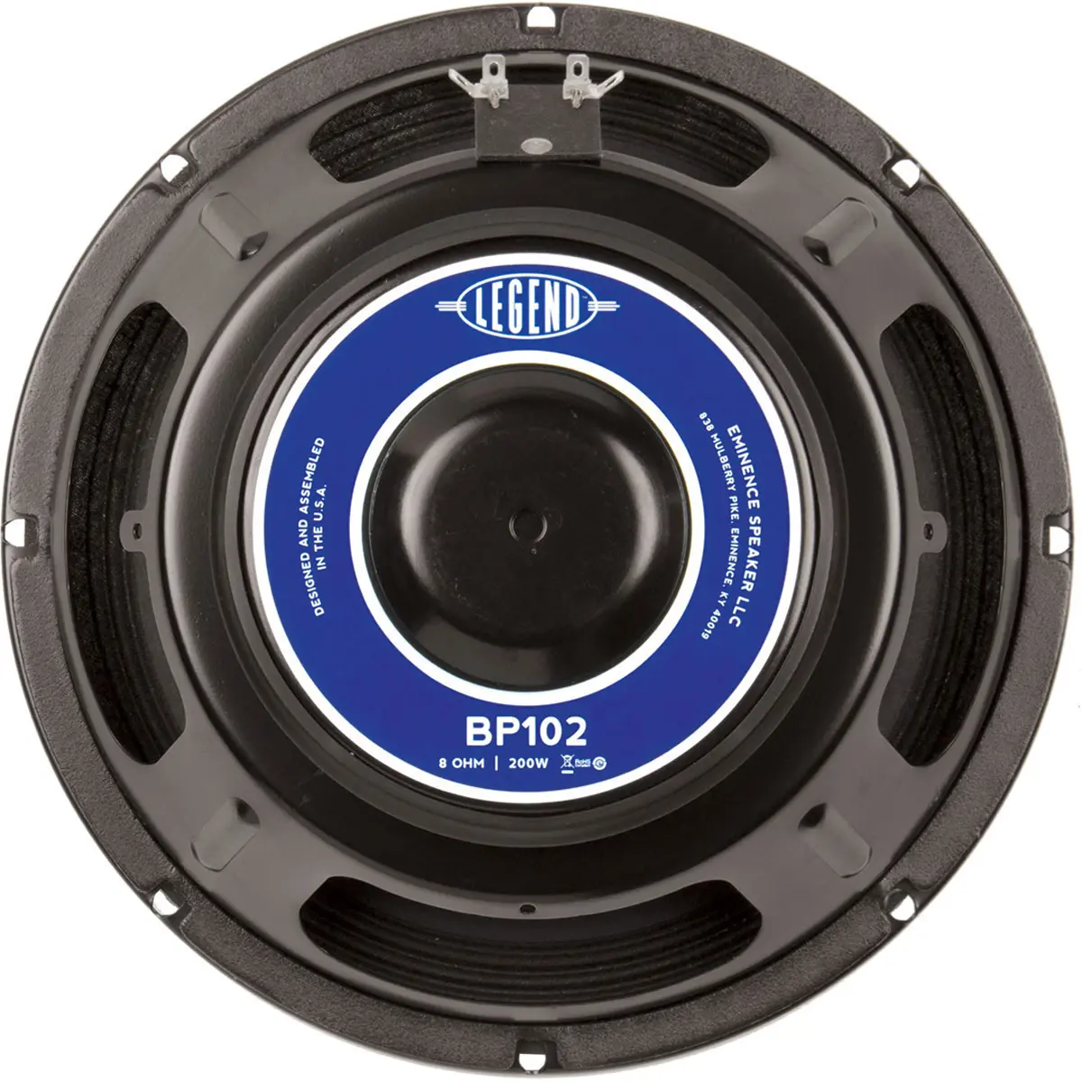 Eminence Speakers Legend BP102 10" 200W Bass Guitar Speaker Driver, 8 Ohm