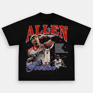 ALLEN IVERSON Graphic T-shirt, Vintage Basketball T-Shirt, Unisex Streetwear Tee, Game Day Shirt, cotton crewneck shirt, Trending, All Size, Gift Basketball fans