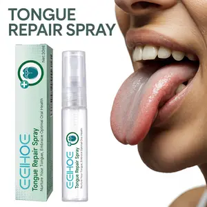 EELHOE Tongue Repair Spray, Tongue Cleaner for Fresh Breath, Repair the white tongue coating to relieve dry, cracked, swelling oral care spray
