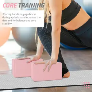 Yoga Brick, 2 Counts Durable Lightweight Yoga Brick, Back Muscle Massage Brick, Stretching & Shaping Fitness Accessories for Yoga Lovers