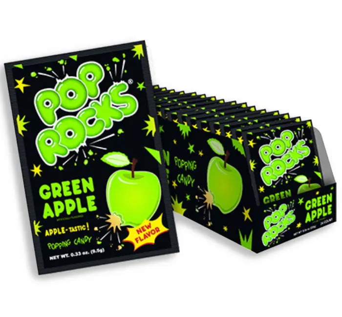 Pop Rocks Green Apple Popping Candy –  Fizzy Candy Packs- 24 Pack