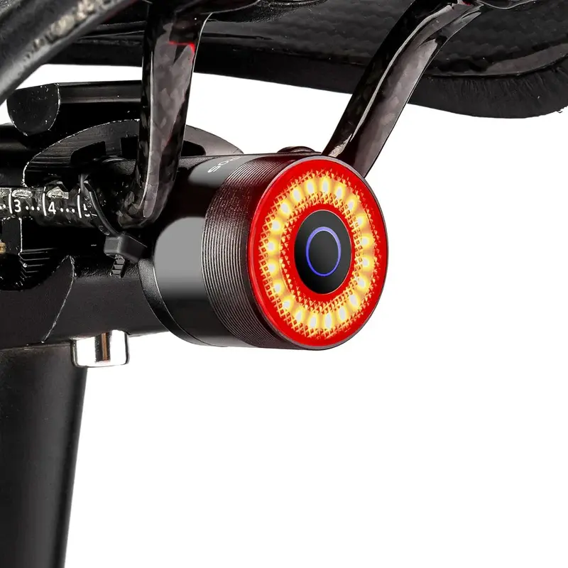 ROCKBROS Q3 Bike Tail Light USB Rechargeable IPX6 Waterproof 4 Light Modes Long Battery Life Durable Aluminum Shell Easy Install, Bike Lights For Night Riding, Rear Bike Light