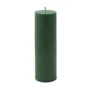 Zest Candle CPZ-119-24 2 x 6 in. Hunter Green Pillar Candle -24pcs-Case - Bulk