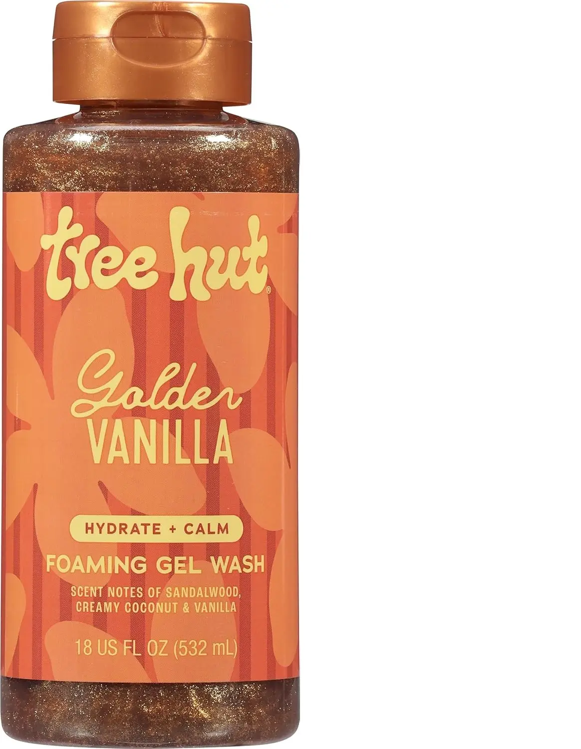 Tree Hut Golden Vanilla Foaming Body Wash, 18 Fl Oz | Nourishing & Moisturizing Shower Gel w/ Shea Butter & Essential Oils, Soft & Smooth Skin, Gentle Cleanser For All Skin Types