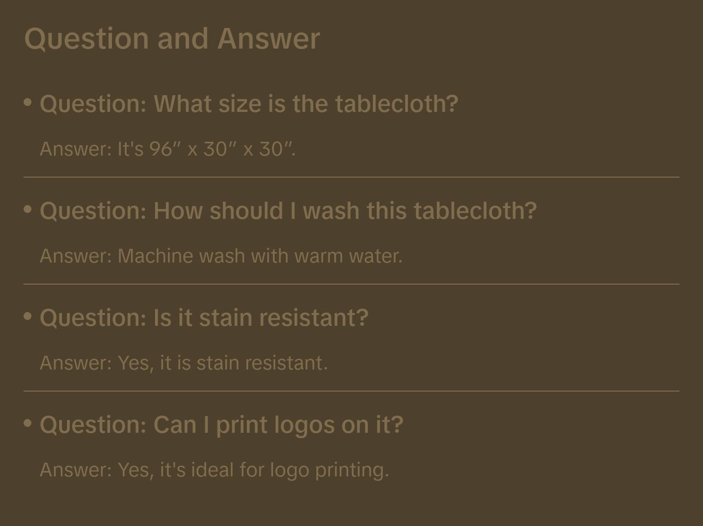 8 ft. Polyester Fitted Tablecloth Rectangular Black