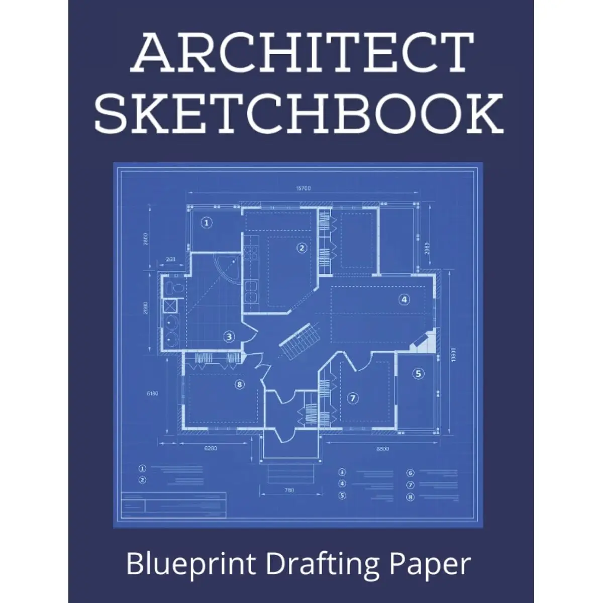 Sketchbook for Architects & Students | Blueprint Paper for Drafting | Grid Graph Notebook | Construction Design, Drawing and Planning Book: 5x5 Quad Ruled - 8.5 x 11 Graph Paper Notebook Paperback – November 1, 2021