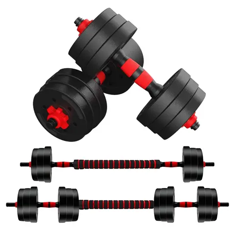 44lbs Adjustable Dumbbells Set - 3-in-1 Convertible to Barbell, Push-Up Stand, Anti-Slip Texture, Floor-Safe Plates, Easy to Assemble, Rust-Resistant Unisex Home Gym Equipment, Enhances Cardiovascular Health, Home Supply, Festive Holiday Gift
