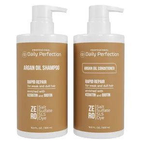 (dp) Argan Oil Shampoo & Conditioner – Repair & Protect Damaged Hair – Clean, Salon-Grade Formula with Biotin + Keratin