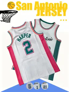 White Embroidered Number Basketball Jersey - Breathable & Durable Fit for Players