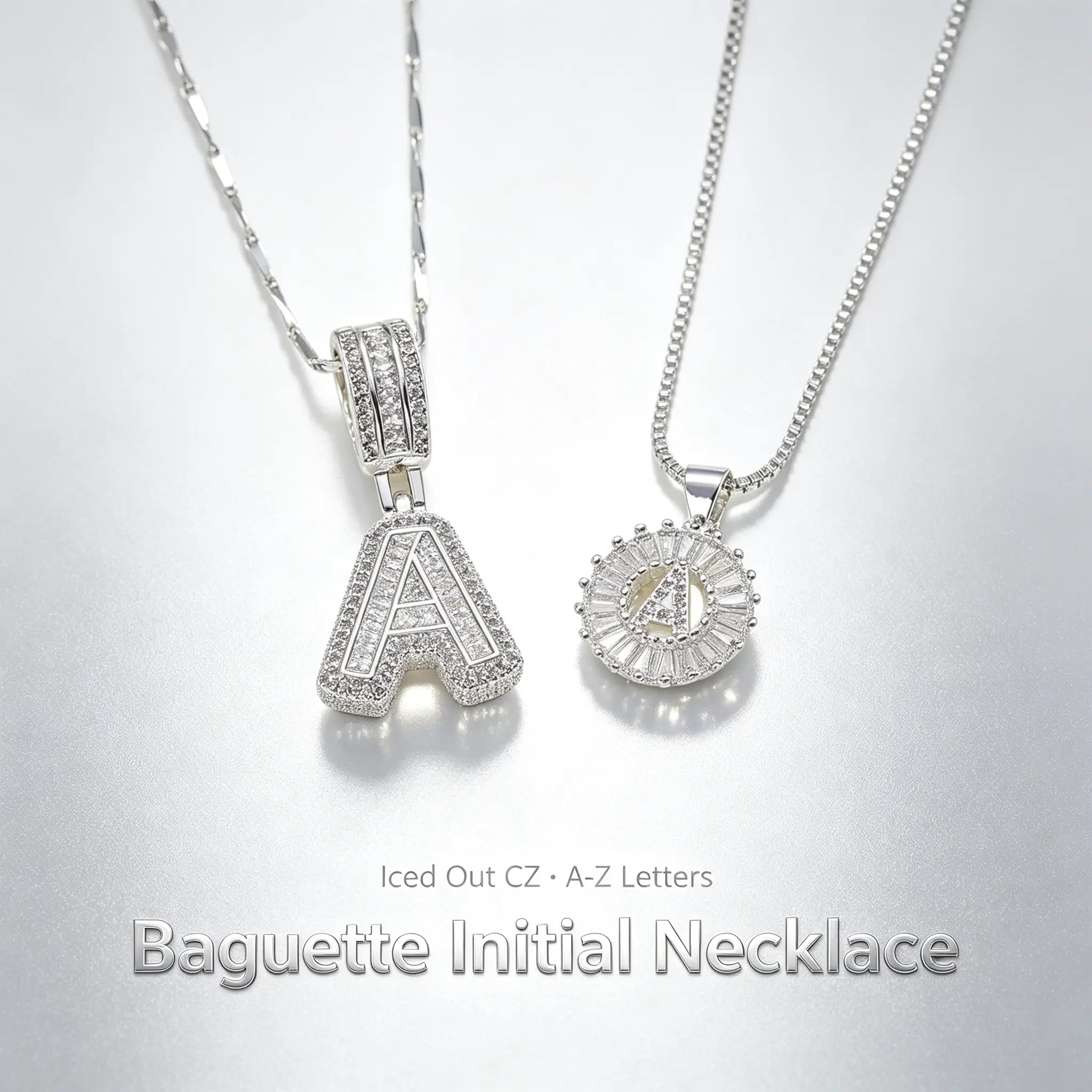 Diamond-encrusted Letter Necklace Set, 26-Letter Pendants, Gold-Plated Rhinestone Jewelry, Couple Necklaces for Daily Wear