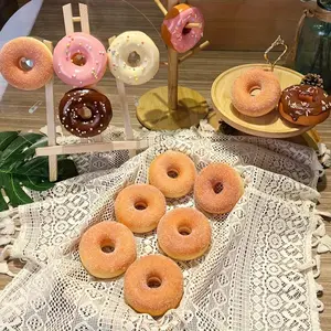 Simulation donut model fake dessert pastry bread decoration furnishings net red restaurant photo props children's toys realistic fake food props, suitable for photography, home decoration and gifts