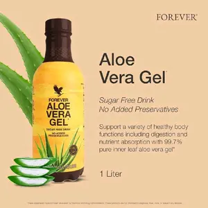 1 Pack Forever Aloe vera Gel - Aloe Vera Gel is a natural supplement cleansing abilities that help the digestive tract absorb nutrients from the foods we eat into the bloodstream, while promoting friendly bacteria growth.