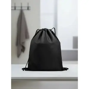 1 Piece Plain Drawstring Backpack, Casual Nylon Waterproof Sports Backpack, Multifunctional Sports Bag for Travel Fitness Work