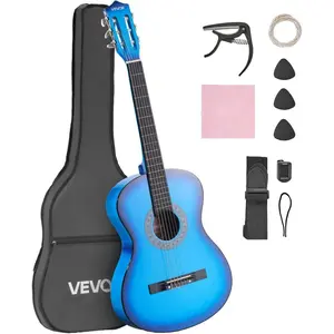 VEVOR Acoustic Guitar, Classical Guitar Starter Kit for Beginners, with Nylon Strings, Basswood Guitar, for Kids Adults Girls Boys StudentsVEVOR Super Brand Day