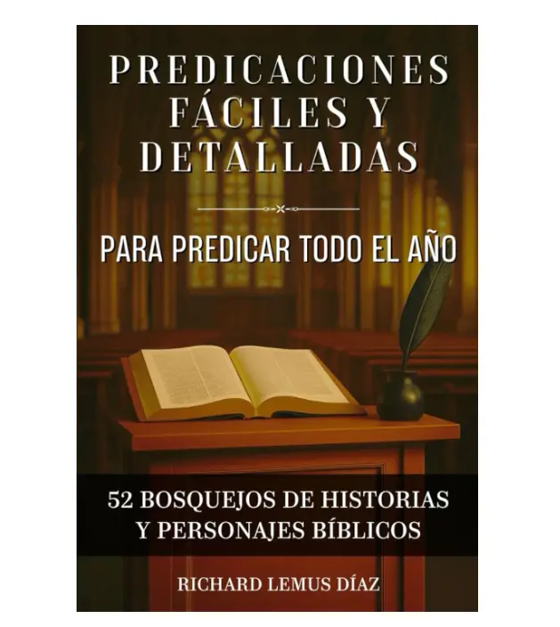 PREDICACIONES FÁCILES Y DETALLADAS PARA PREDICAR TODO EL AÑO: 52 bosquejos y sermones de la Biblia para predicar. (Spanish Edition) - Paperback