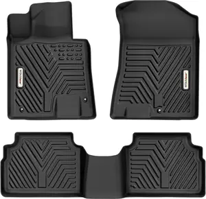 YITAMOTOR Floor Mats Fit for 2020-2023 Hyundai Sonata / 2021-2024 Kia K5 (Only FWD Models), Black 1st & 2nd Floor Mats Set car  floor  mats