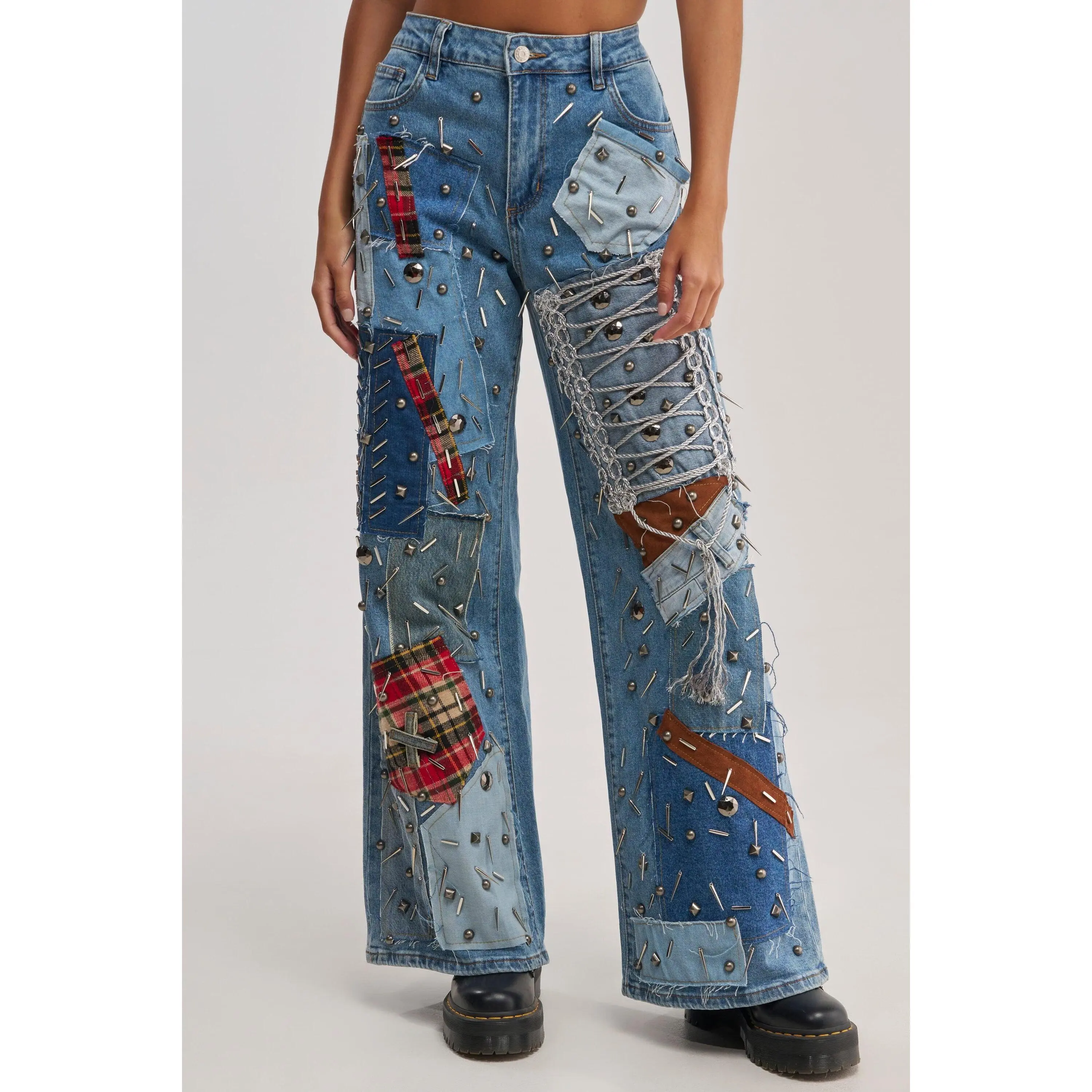 MIXED EMOTIONS EMBELLISHED DENIM