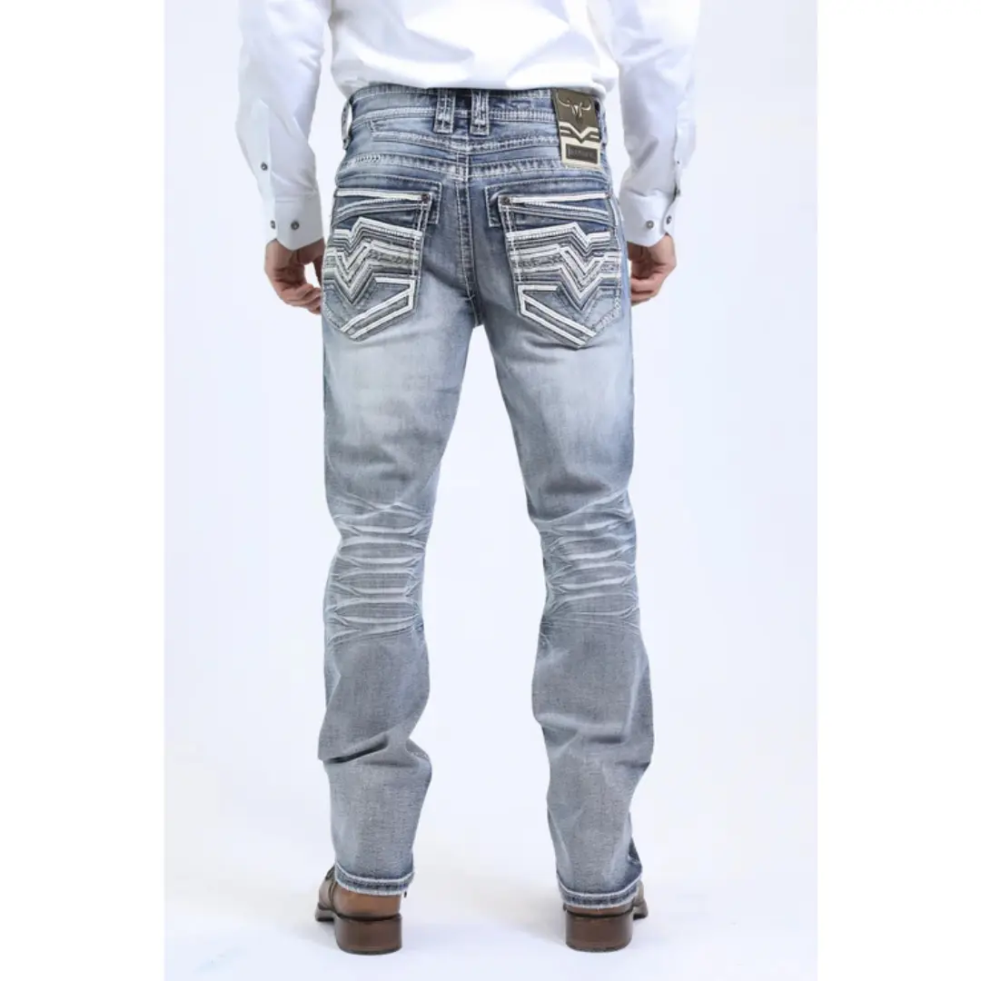 Platini Holt Men's Blue Slim Boot Cut Jeans