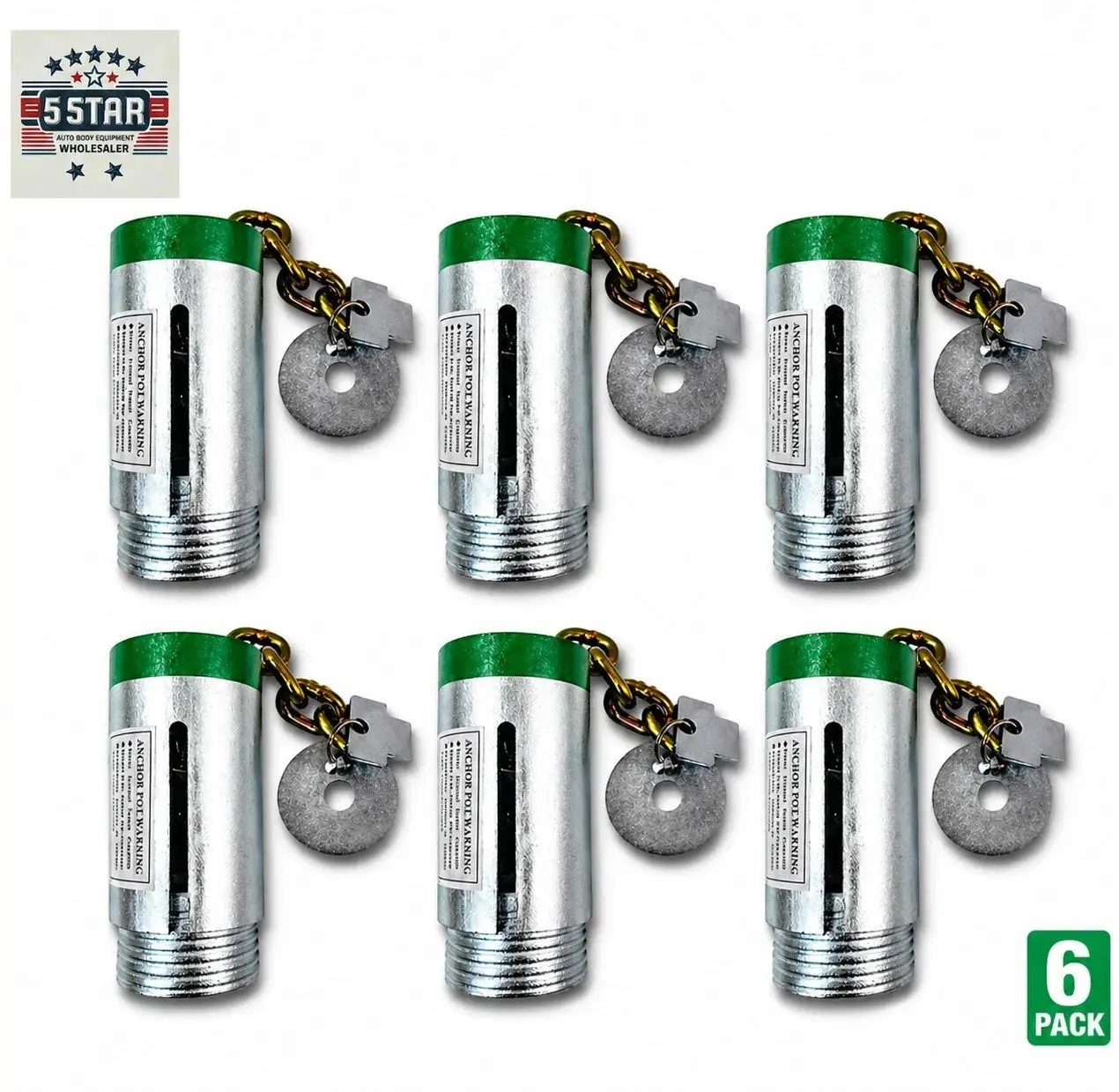 6 Pack Deal Floor Anchor Pots Auto Frame Machines and Pulling Posts