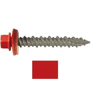 Hillman Fasteners  LB 10 x 1 in. Metal to Wood Self-Drilling Roofing Screws, Red