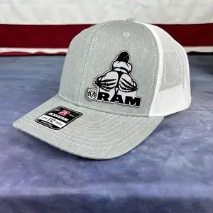 RAM Custom Skeleton Rider Patch Snapback Hat – Richardson Trucker Cap, Adjustable Mesh Back, Unisex Streetwear