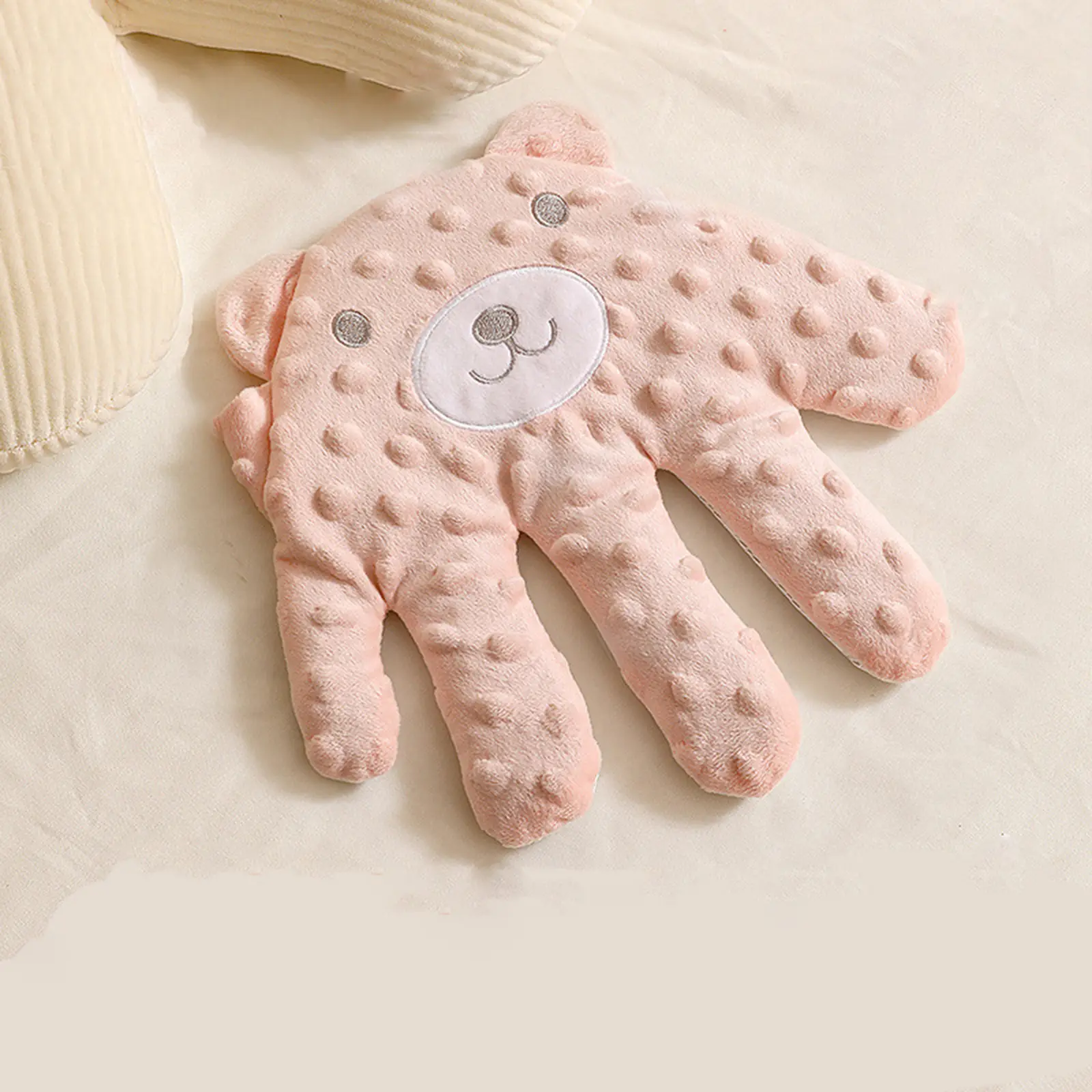 Baby Soothing Palm, Red Bean Stuffed Automatic Baby Patting Hand Soft Sleeping Pacify Toy