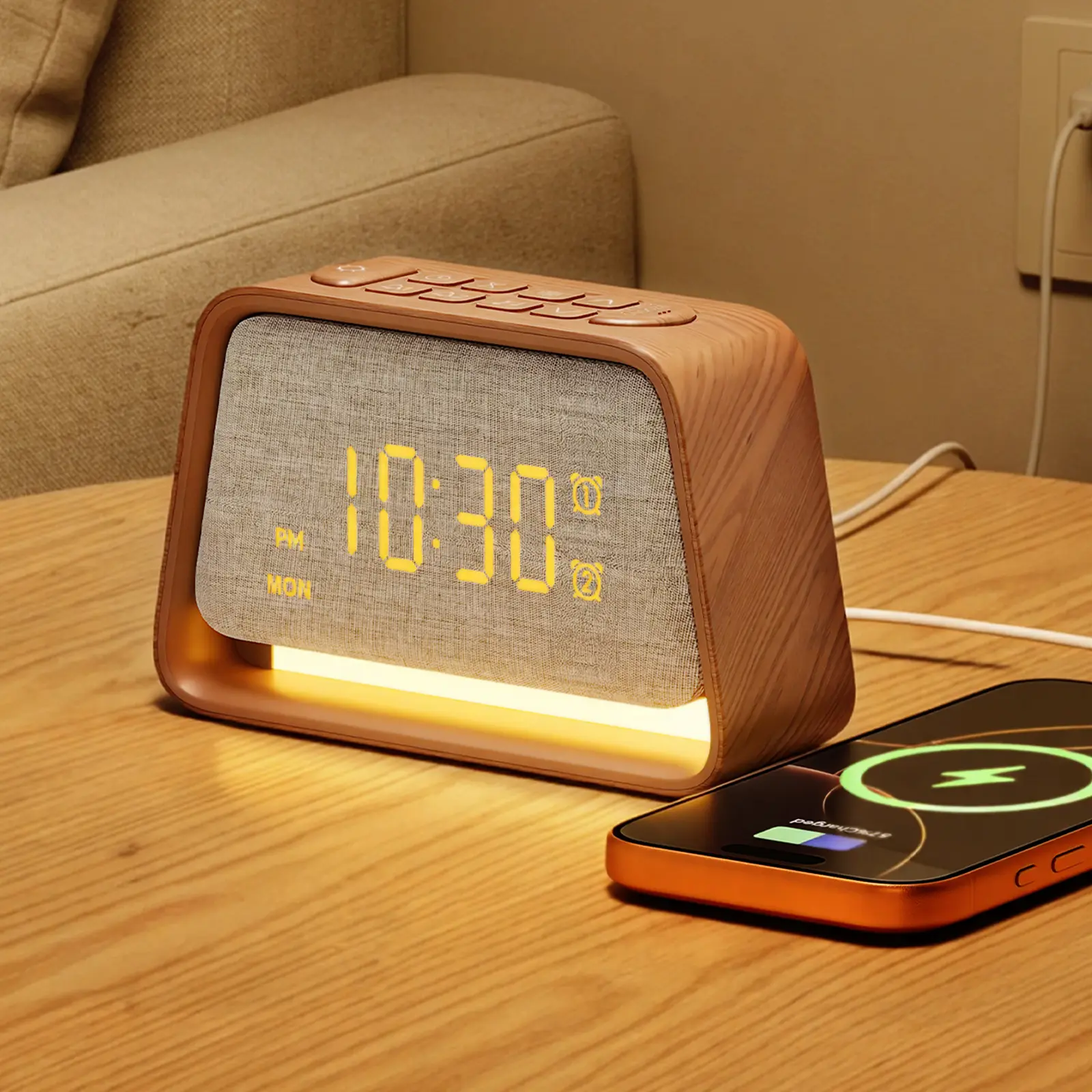 Sunrise Alarm Clock with White Noise Machine – 20 Sleep Sounds & Dual Alarm with Snooze – 2-Step Wake Up Light, Dimmable Night Light & USB Charging Port – Bedroom Sleep Aid for Heavy Sleepers