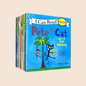 Pete the Cat Picture Text Learning Books Set, Early Education Reading Book, Birthday Gift, School Use, Family Language Development