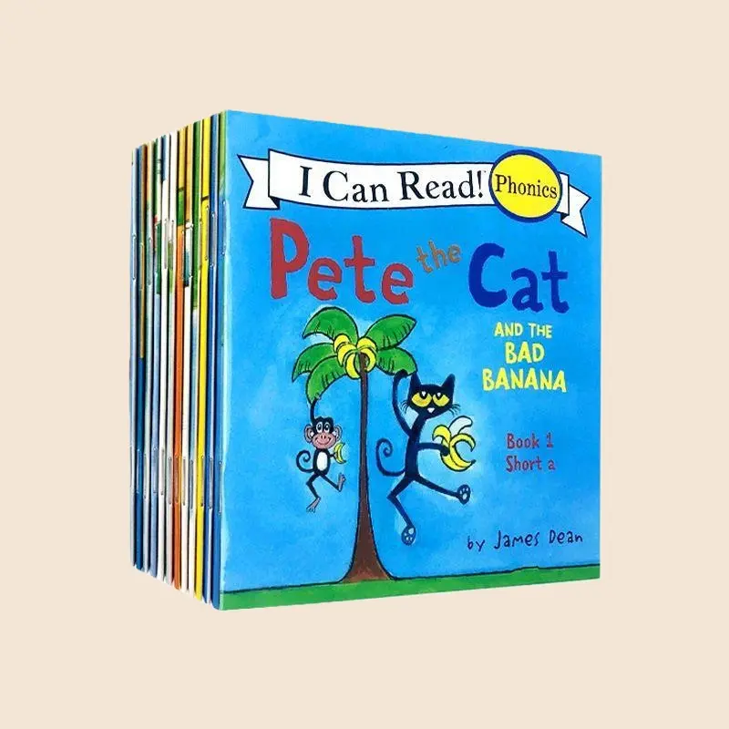 Pete the Cat Picture Text Tracing Preschool Learning Books Set, Early Education Learning Tool Reading Book, Birthday Gift, School Use, Family Language Development, Learning Materials