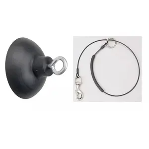 Dog Grooming Loop Bathing Tub Restraint Cable Choker and Secure Suction Cup Eyebolt Sets Choose Quantity