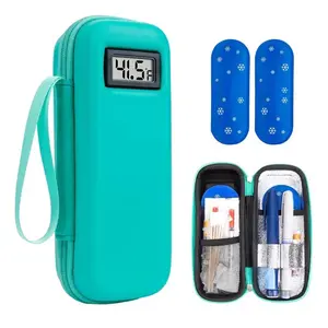 Medical Portable Compact Insulin Cooler Travel Box - EVA Material, Temperature Control, °F Display for Healthcare Use