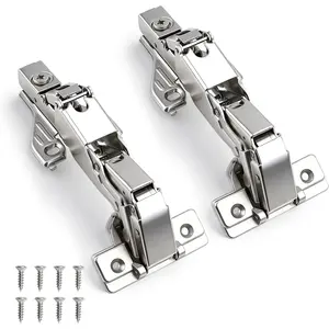 1 Pair (2 Pack) 165? Lazy Susan Hinges, Full Overlay Soft Close Hinges for  Frame Kitchen Cabinets, Clip   Cabinet Hinge  Adjustable, Easy Install Concealed for Corner Cupboard
