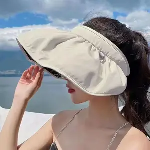 2026 New Summer Wide Brim Sun Visor for Women Clip-On Design UPF 50+ Sunscreen Hat Dual Use as Headband Beach & Travel Sun Visor | Clip-On Wide Brim UV Hat No Stuffy Breathable