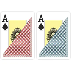2 Decks of Waterproof 100% Plastic Playing Cards, Poker (Wide) Size, Large (Jumbo) Index