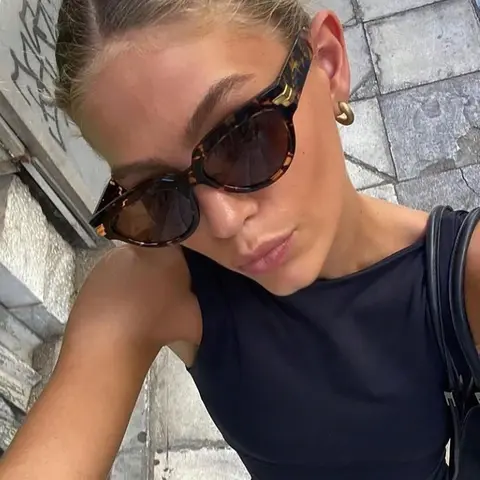 Women's Oval Frame Fashion Glasses, Trendy Casual Stylish Glasses for Everyday Use, Fashion Accessories for Outdoor Activities, Trendy Beach Eyewear, Fashion Sunnies, Cool Glasses, Fashion Accessory Eyewear