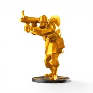 TF2 Soldier Figurine, 3D Printed Low Poly Team Fortress 2 Soldier Statue